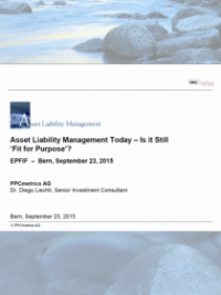 Asset Liability Management Today – Is it Still Fit for Purpose?